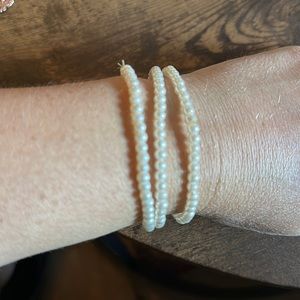 3 Stretchy Pearl bracelets